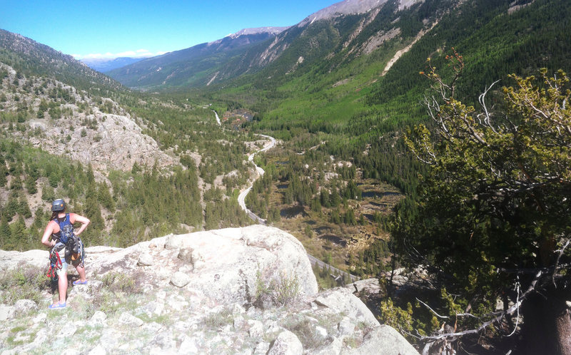 Top of p4 of The Nose - on the big flat area where you can walk off right.