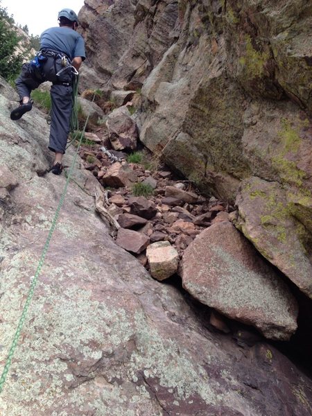 Wind Tower middle ledge near 'Left Out' before the trundle/sweeping.