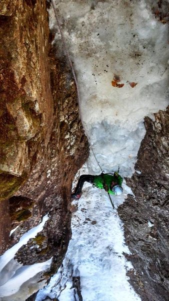 Late winter conditions, that day a HUGE chunk of Chia came off.
