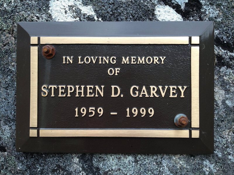 Steve Garvey Memorial Plaque at the base of Toto