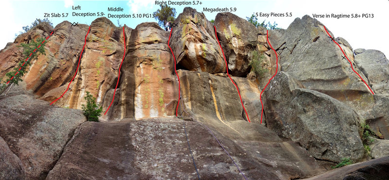 Wide angle view of the Deception cracks area. Beware of barrel distortion near edges of photo