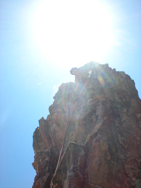 John Riggs belaying the Summit of Grey Rock, GOG, Colorado Springs, CO.