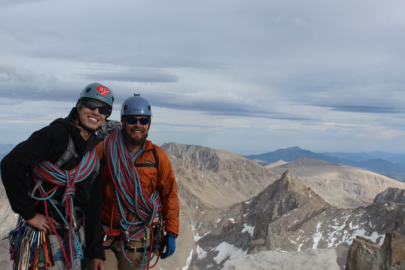 Standing atop the Lower 48 having completed Mt. Whitney's East Buttress (Direct)!