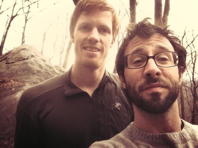 Me and Philip at Rumbling Bald - We did Frosted Flake and awesome 5.9 Layback among others.