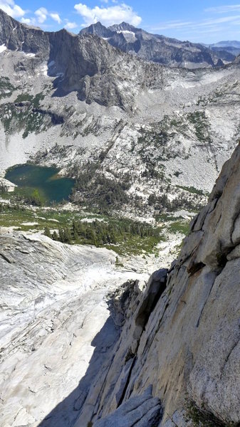 steep traversing the way I went for the first headwall