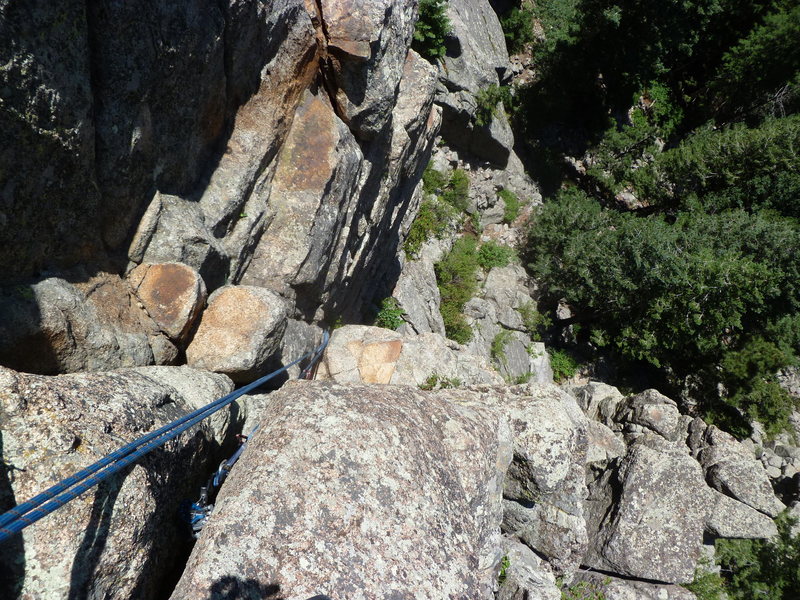 Looking down the dihedral from the anchor.