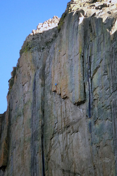 Climbers on Hearts and Arrows from Chasm View. July 2013.