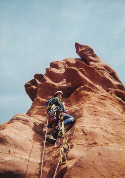 ...Doug Hall gaining the summit ridge