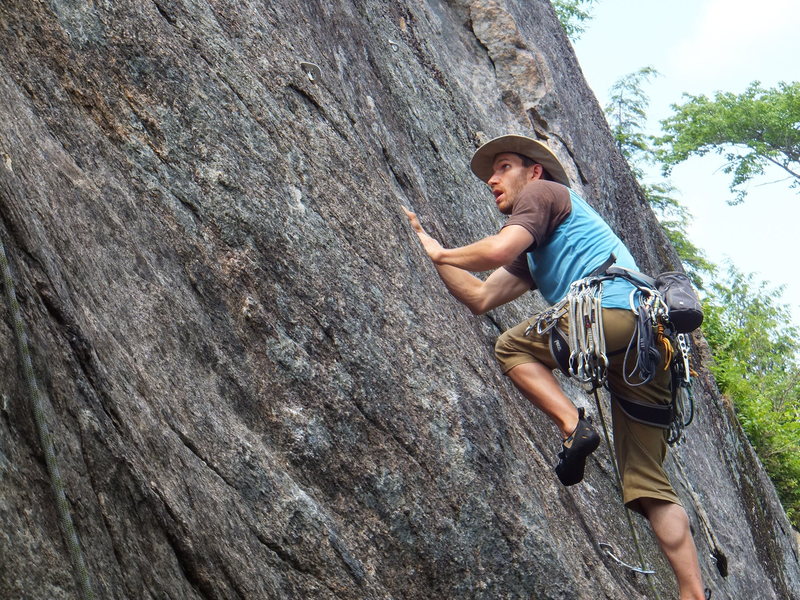 Ben Lavallée clipping the brand new bolts of Equinoxe