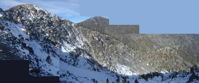 High speed collage showing the ridge from Devils Backbone.