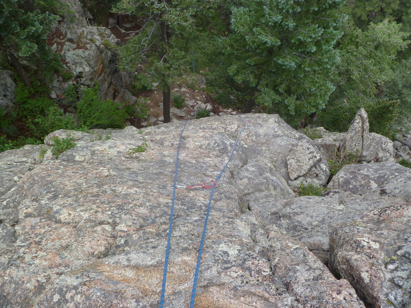 Looking down the route.