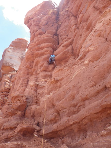 a good look at the route we did. the other one is 25 feet left of this.