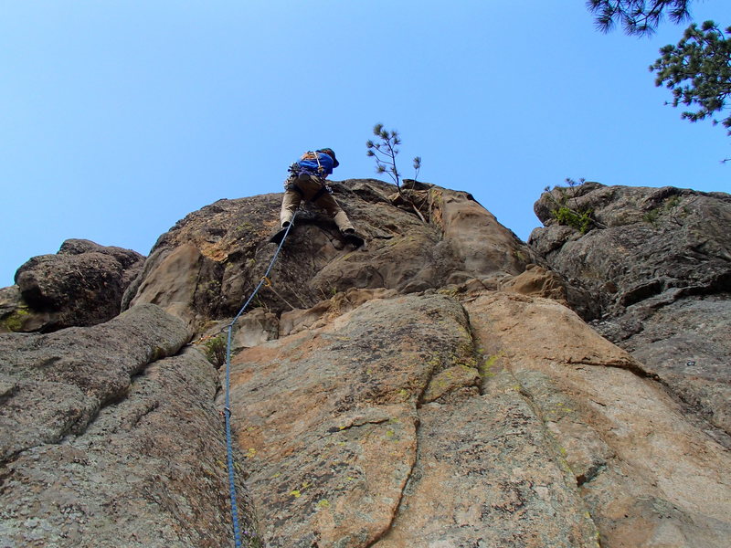 Dave Rone on the crux of Schister.