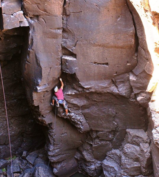 AMH above the runout start and looking for decent gear. Photo by Nestor's auto.