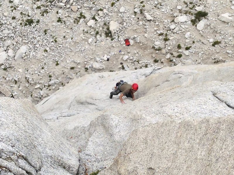 Unknown climber climbing the start of Airstream on the hulk. If its you i have some other pictures