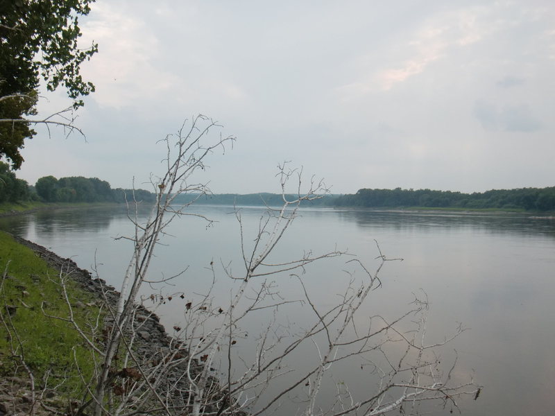 Looking south down the Missouri River not far from the Wilton area.