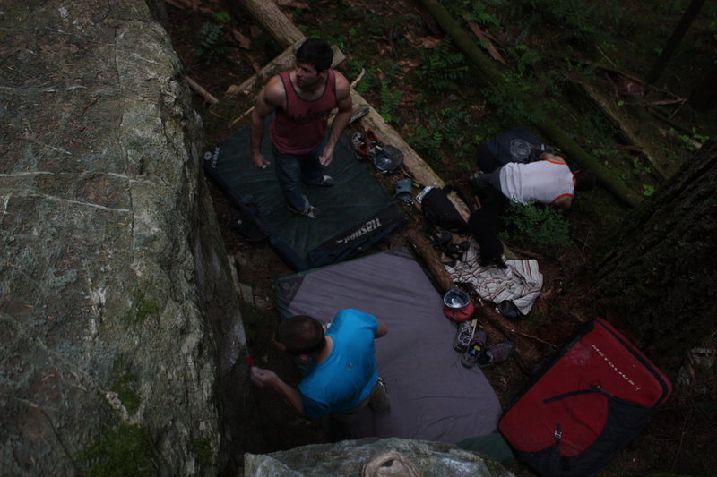 looking down from the top of comfort zone