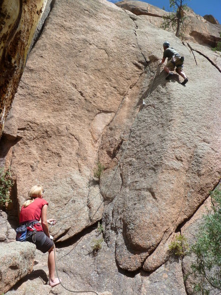 About to engage the crux.