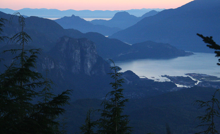 the Chief, with Howe Sound, from along the hike to Diamondhead