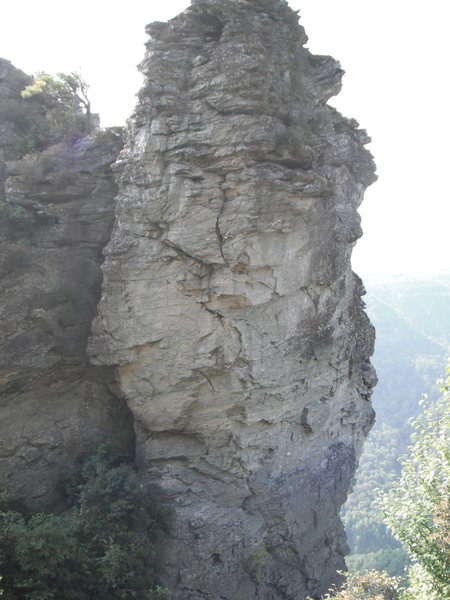 Closer view of the Southeast Arete. 