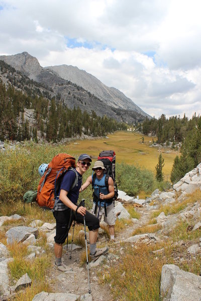 Heading up the climbers trail just after Long Lake.