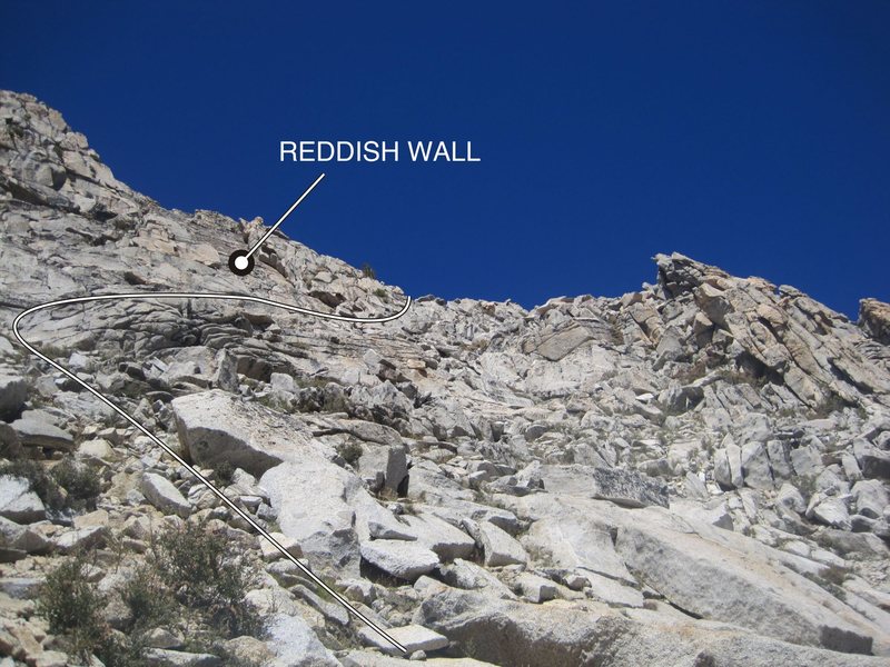 Final part of the route leading to the south ridge.