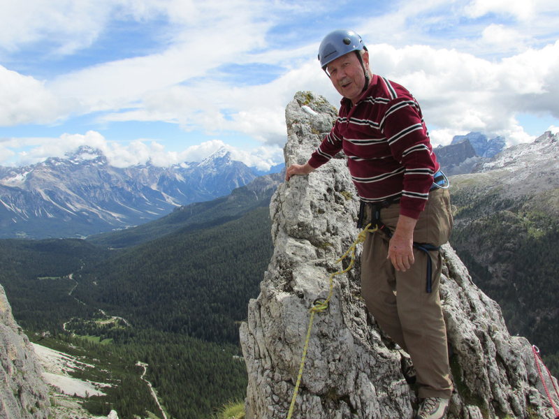 Rodger at the summit spire!