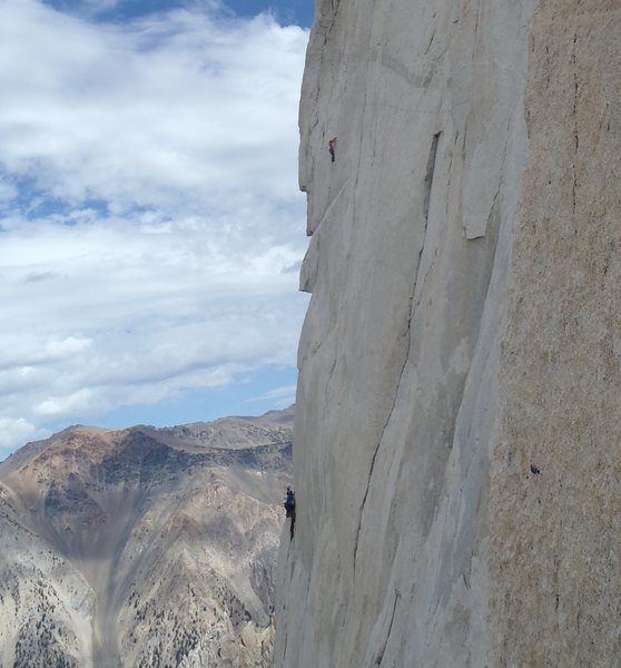 Climbers on the beautiful steepness of P.V.