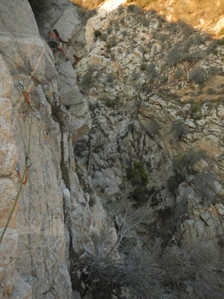 Carlos finishing the crux.