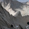 Dr Mccormack pausing on the East Buttress Of Mt Whitney, 14,496.