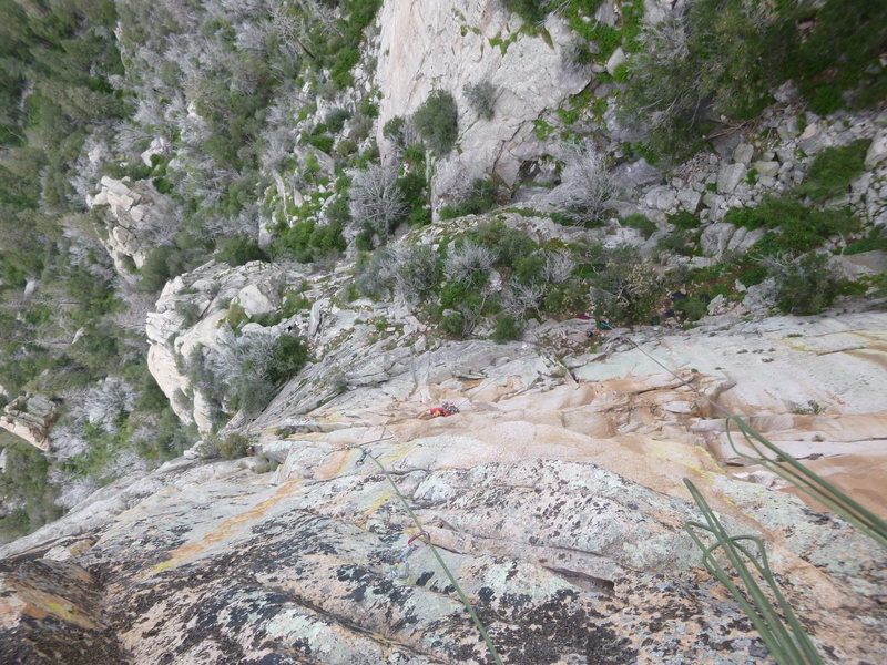 Looking down at pitch 2
