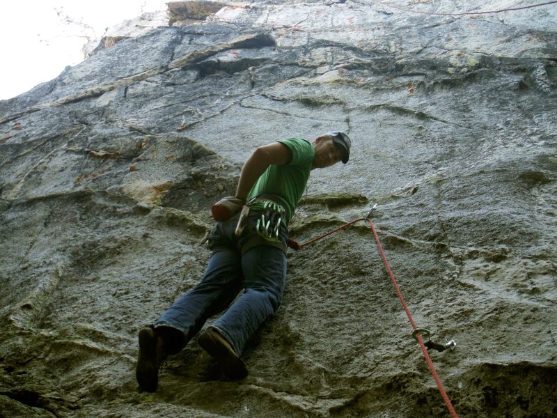 First Ascent of the route.