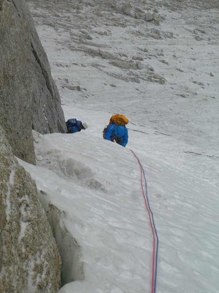 2nd pitch. Today the climb was ice bottom to top and a little steeper than the usual 50 degrees.