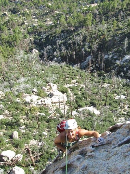 Sereia near the top of the second pitch.