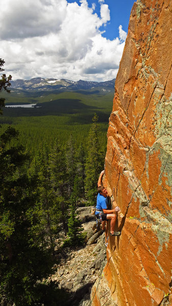 Eye Candy Arete, near Sheridan, WY. Trevor Bowman photo credit.