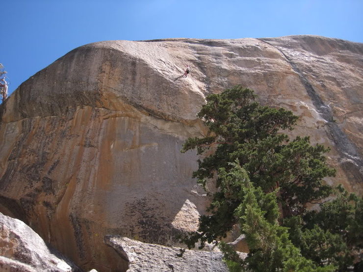 Dave rapping off of Trapper Dome, photo by Callie Rennison