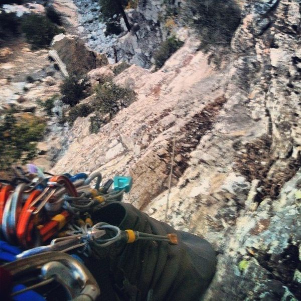 Sheep Canyon Spire down below