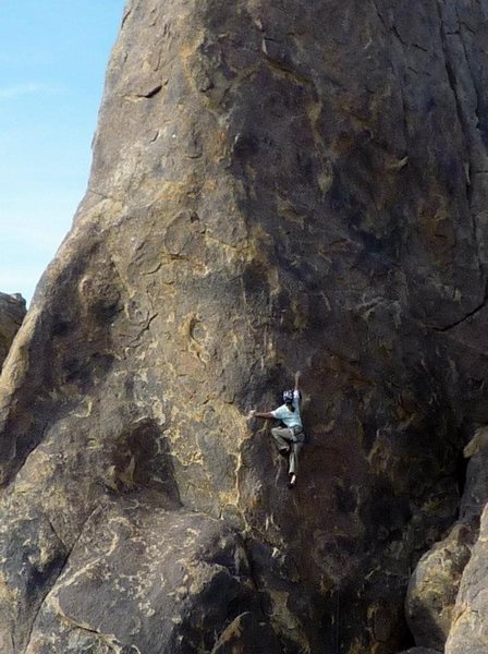 Blair Nicodemus pulling through the crux of 'My Little Lab Rat'