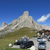 Monte Gusela, Passo Giau summit. Very crowded and a hard place to park.