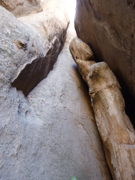 Looking up from the bottom of the route