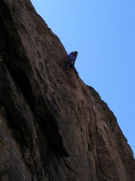 Eva on the crux of Footloose.