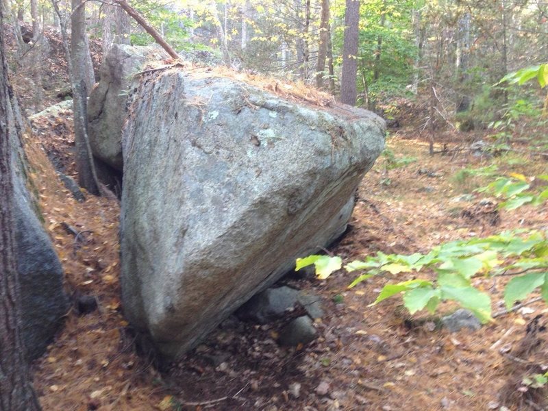 Left hand boulder with traverse.