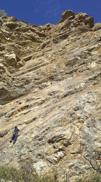 Climbing Glenlivet with a new 70M rope