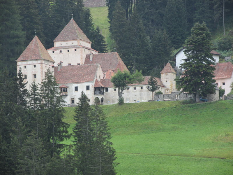 Many magnificent old castles dot the landscape; this is Schloss Fischburg in St. Cristina, Groednertal.
