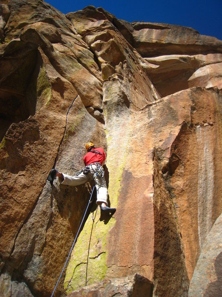 This amazing route throws in a little of every style of climbing imaginable.