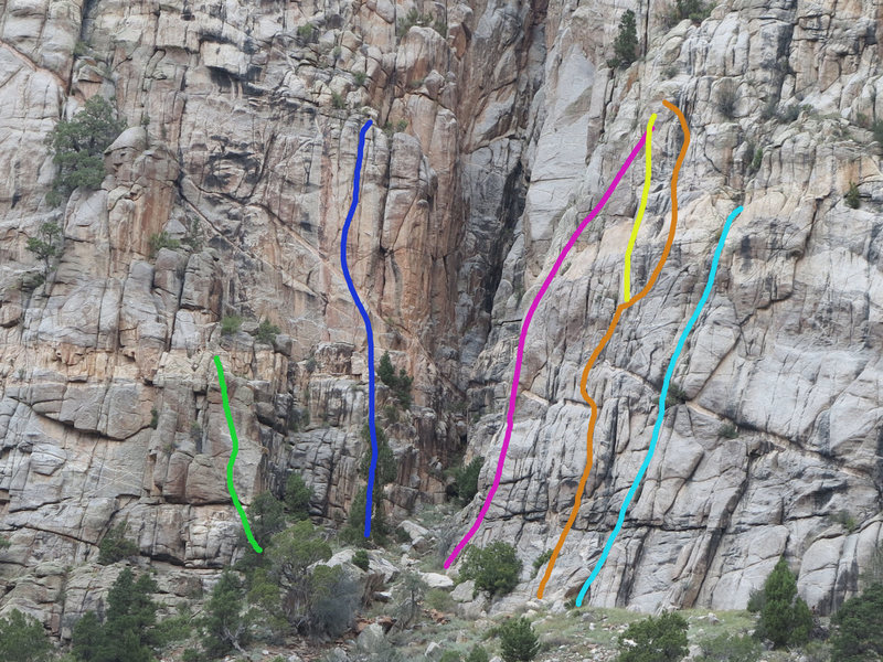 Yellow and orange route.