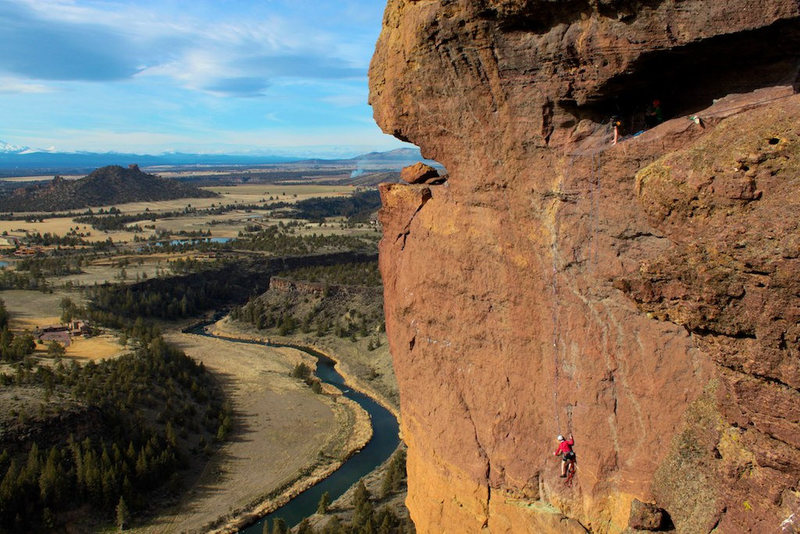 On the bolt ladder. Photo taken by Andrew Eck.