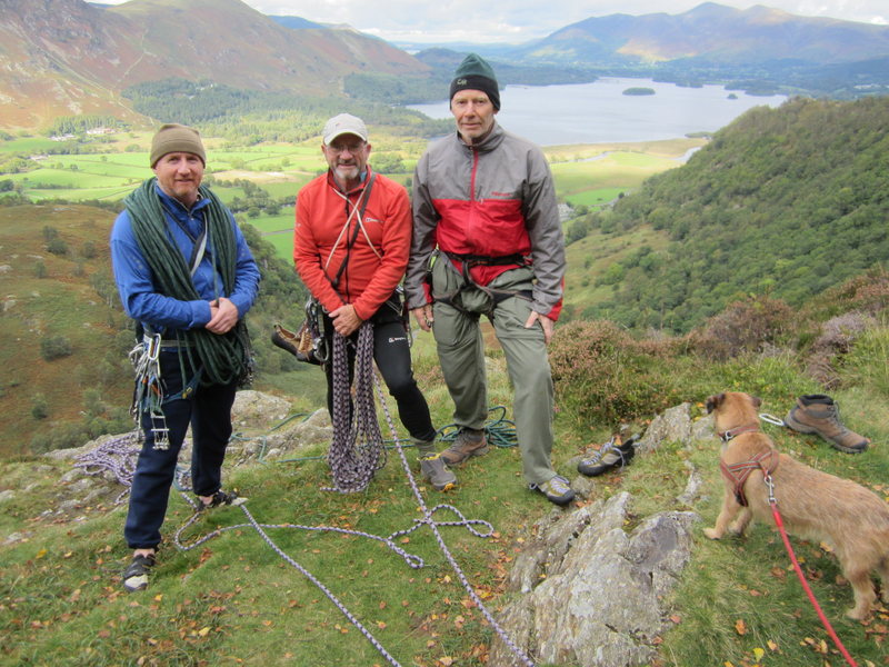 Top of Black Crag .. Borrowdale UK Oct 2013. Visit from the Utah giant <br>
A.Ross P.Ross .G.Vallee
