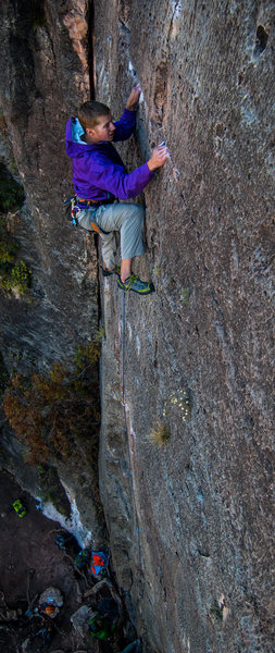 A.S. working the pockets on "Enchanted Porkfist".