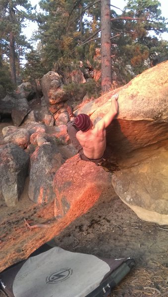 Jon working the heel hook